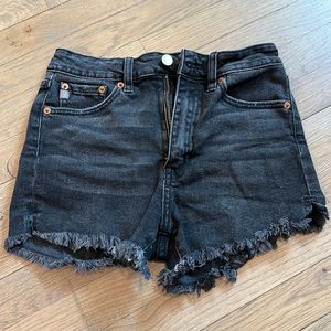 Black jean shorts